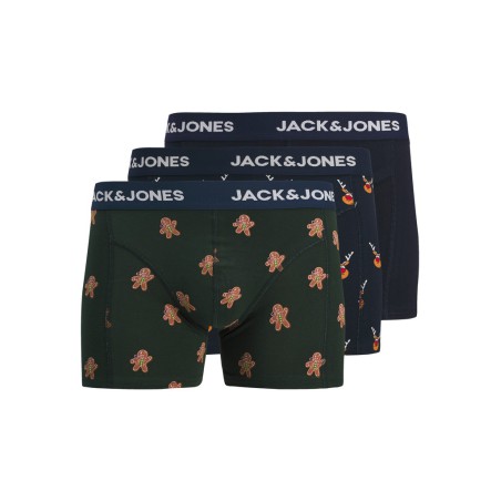 JACK & JONES JUNIOR Gate deer boxershorts 3 pak - Navy Blazer / Scarab