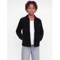 JACK & JONES JUNIOR Toronto cordudoy zip overshirt - Black