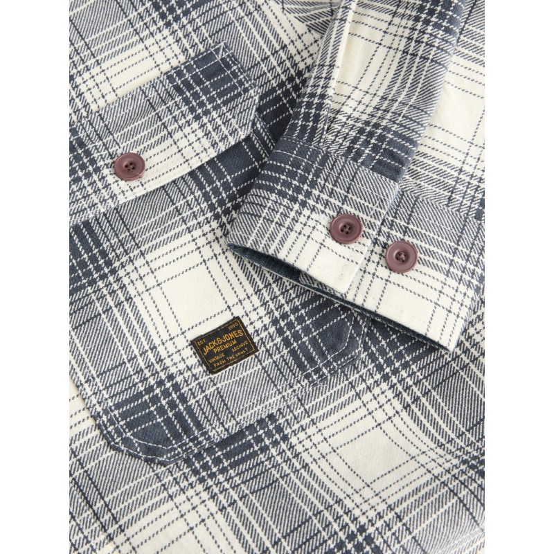 JACK & JONES Luivy check overshirt - Dark Navy