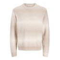 JACK & JONES JUNIOR Toronto pace dye striktrøje - Feather Gray