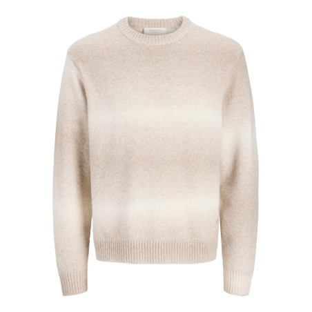 JACK & JONES JUNIOR Toronto pace dye striktrøje - Feather Gray
