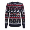 JACK & JONES JUNIOR Xmas santa striktrøje - Navy Blazer / Reindeer