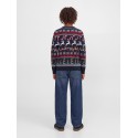 JACK & JONES JUNIOR Xmas santa striktrøje - Navy Blazer / Reindeer