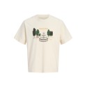 JACK & JONES Norrebro crayon T-shirt -  Antique White