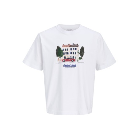 JACK & JONES Norrebro crayon T-shirt - Bright White