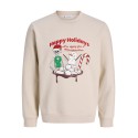 JACK & JONES JUNIOR Merry skull xmas sweatshirt - Moonbeam