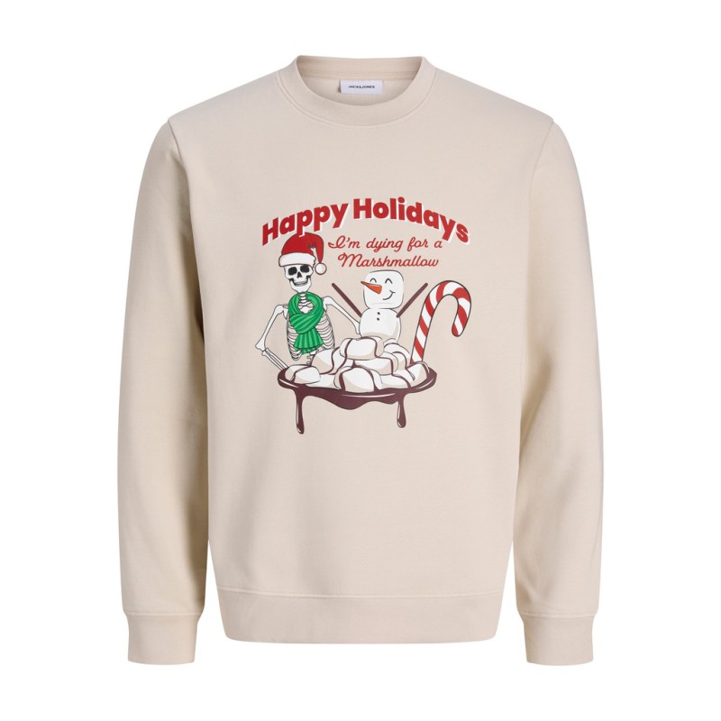 JACK & JONES JUNIOR Merry skull xmas sweatshirt - Moonbeam