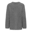 ONLY Maggie long striktrøje - Medium Grey Melange