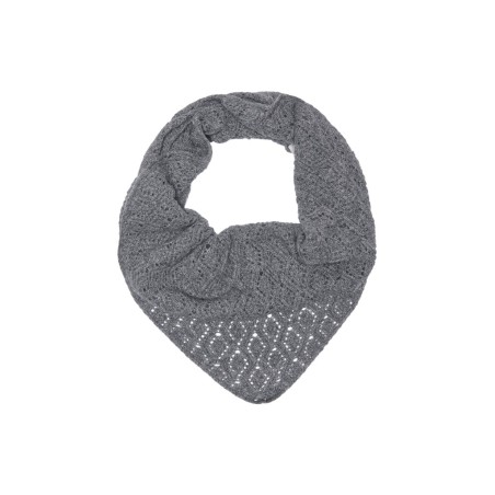 ONLY Naya strik tørklæde - Dark Grey Melange