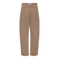 ONLY Clair-Flora barrel fløjlsbukser - Taupe Gray