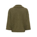 ONLY Maggie 3/4 wide zip strikcardigan - Beech