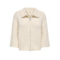 ONLY Maggie 3/4 wide zip strikcardigan - Birch