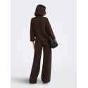 ONLY Maggie 3/4 wide zip strikcardigan - Coffee Bean