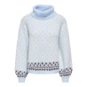 ONLY Caro rollneck striktrøje - Cashmere Blue
