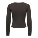 ONLY Kiss calm u-neck bluse - Chocolate Torte