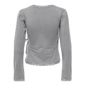 ONLY Kiss calm wrap cardigan - Medium Grey Melange