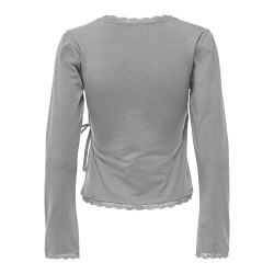 ONLY Kiss calm wrap cardigan - Medium Grey Melange