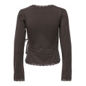 ONLY Kiss calm wrap cardigan - Chocolate Torte