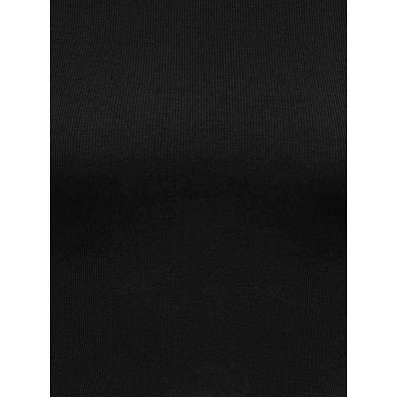 ONLY Kathline 3/4 rib boatneck bluse - Black