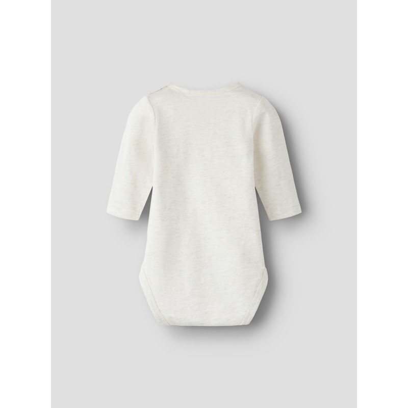 NAME IT BABY Oki pooh langærmet body - Peyote Melange