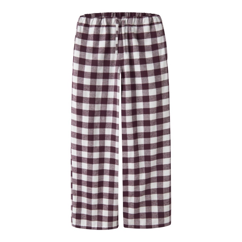NAME IT KIDS Pige - Runiq bukser -  Catawba Grape / Checks