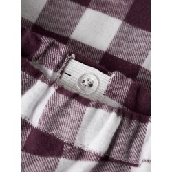 NAME IT KIDS Pige - Runiq bukser -  Catawba Grape / Checks