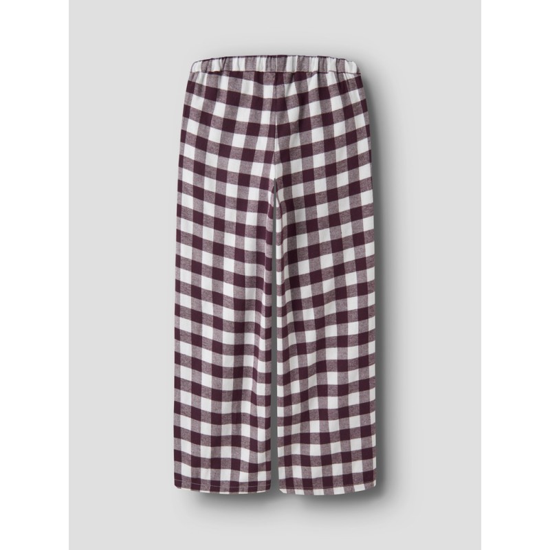 NAME IT KIDS Pige - Runiq bukser -  Catawba Grape / Checks