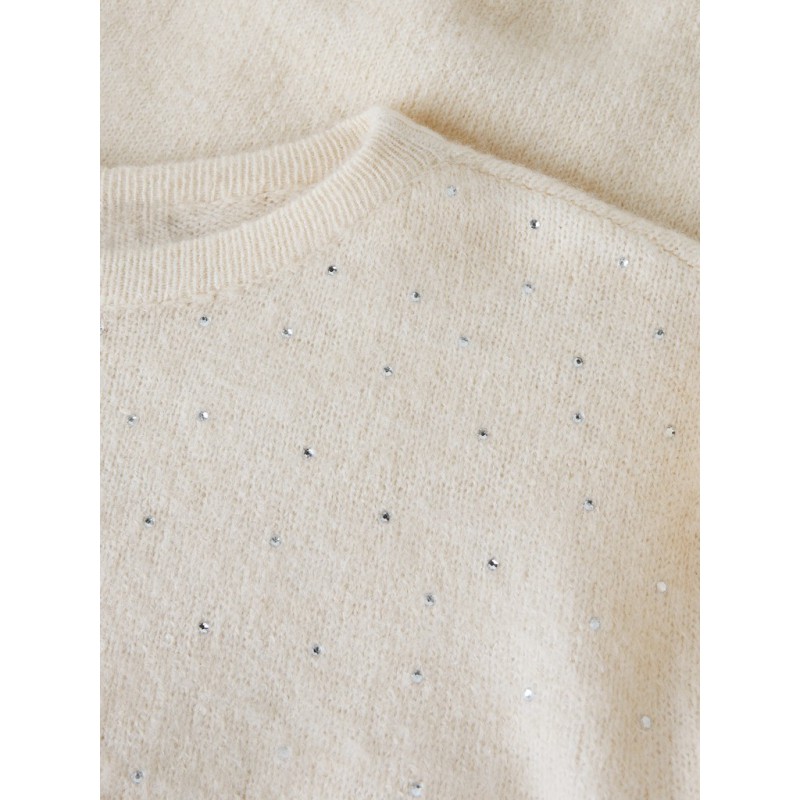 LMTD Lodet stud short striktrøje - Antique White
