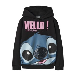 NAME IT KIDS Pige - Olbana stitch relaxed sweatshirt - Black
