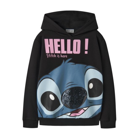 NAME IT KIDS Pige - Olbana stitch relaxed sweatshirt - Black