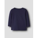 NAME IT MINI Pige - Oda Stitch langærmet bluse - Evening Blue
