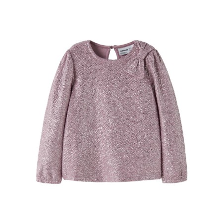 NAME IT MINI Pige - Ditsia langærmet bluse - Mauve Shadows