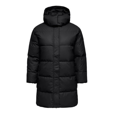ONLY CARMAKOMA Agnes coated pufferjakke - Black