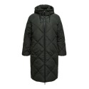ONLY CARMAKOMA Maggi long hood pufferjakke - Peat
