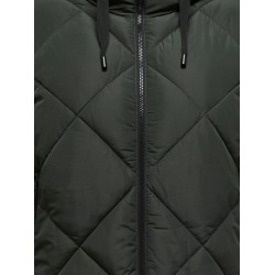 ONLY CARMAKOMA Maggi long hood pufferjakke - Peat