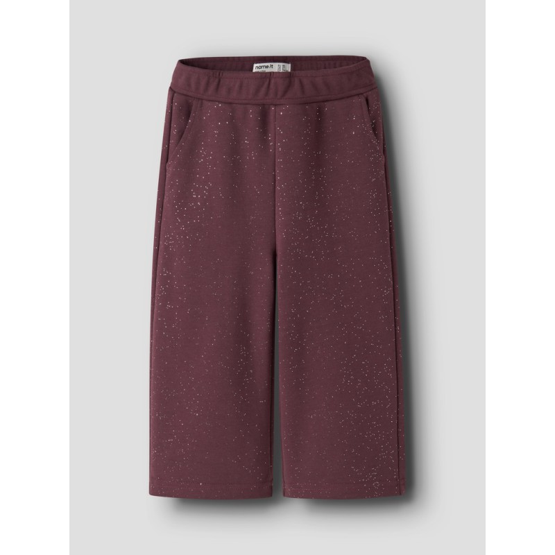 NAME IT MINI Pige - Rilono wide sweatpants -  Catawba Grape