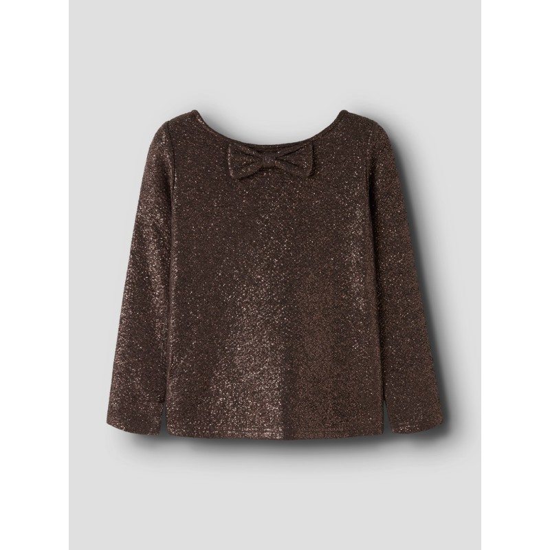 NAME IT KIDS Pige - Ditsia bluse - Hot Fudge