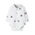 NAME IT BABY Dreng - Ractor langærmet bodyshirt - Bright White
