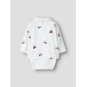 NAME IT BABY Dreng - Ractor langærmet bodyshirt - Bright White