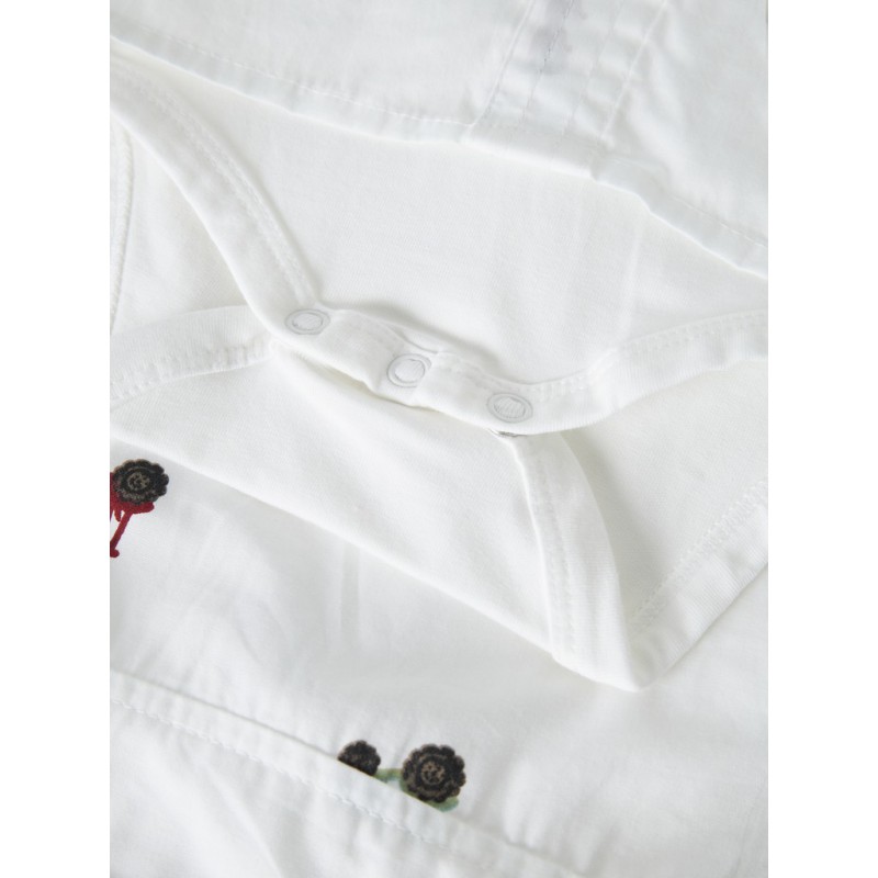 NAME IT BABY Dreng - Ractor langærmet bodyshirt - Bright White