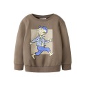 NAME IT MINI Dreng - Emil sweatshirt - Walnut
