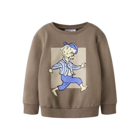 NAME IT MINI Dreng - Emil sweatshirt - Walnut