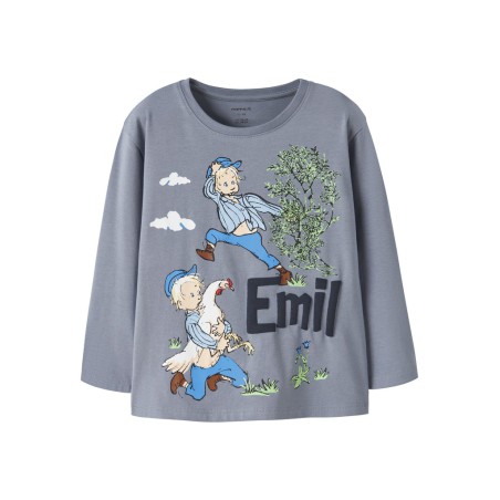 NAME IT MINI Dreng - Olson Emil langærmet bluse - Tradewinds