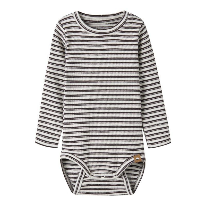 NAME IT Baby Berro langærmet body - Chocolate Plum