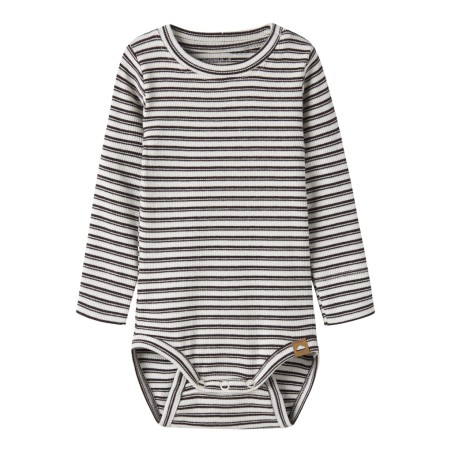 NAME IT Baby Berro langærmet body - Chocolate Plum