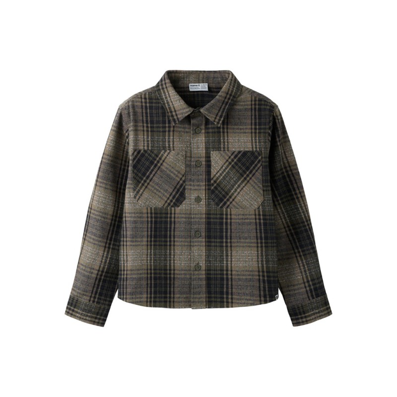 NAME IT KIDS Dreng - Oakes overshirt - Olive Night