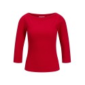 JJXX Fiffi 3/4 boatneck T-shirt - Tango Red