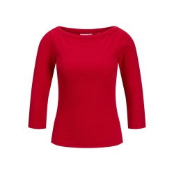 JJXX Fiffi 3/4 boatneck T-shirt - Tango Red