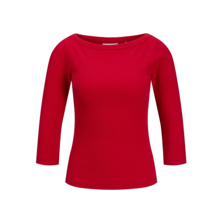 JJXX Fiffi 3/4 boatneck T-shirt - Tango Red