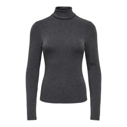 ONLY Dolly rollneck bluse - Dark Grey Melange